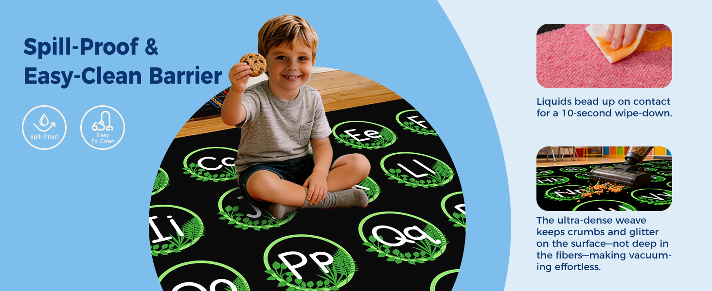 Leaf Alphabet Classroom Rug classroom rug scene image 2
