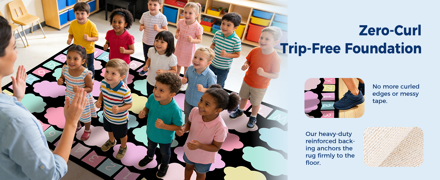 Pastel Cloud Classroom Rug classroom rug scene image 4