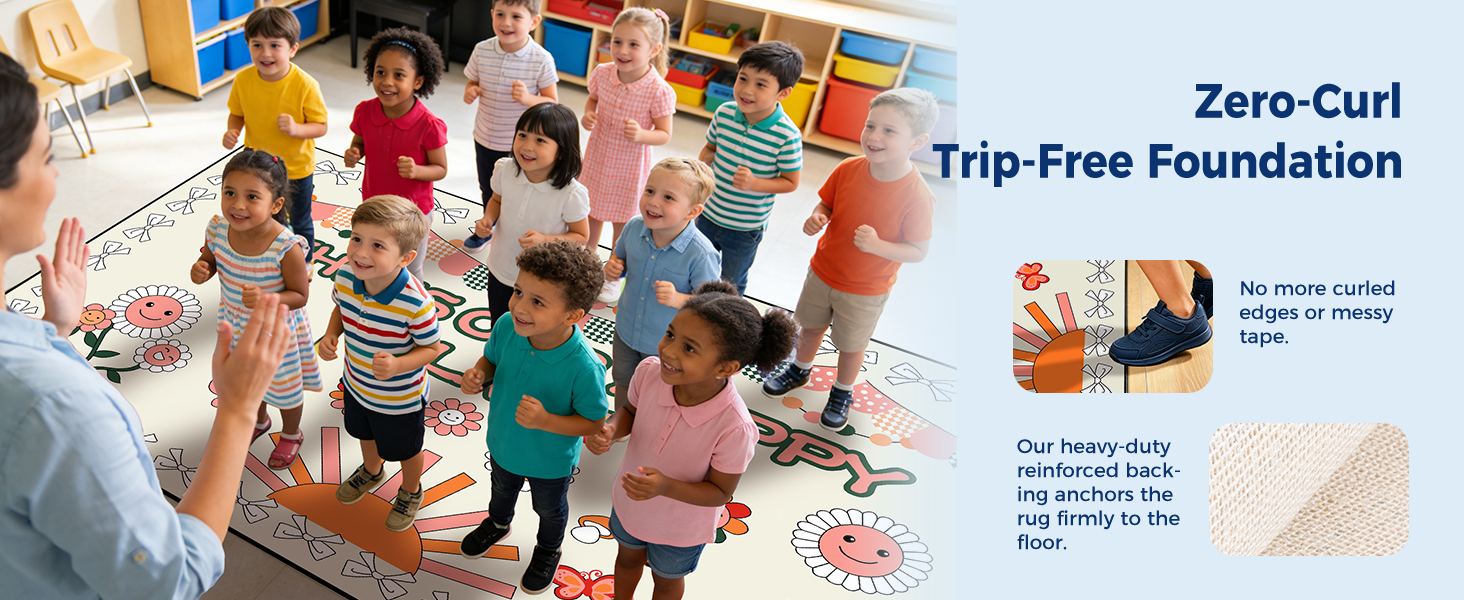 Our Happy Place Classroom Rug classroom rug scene image 4