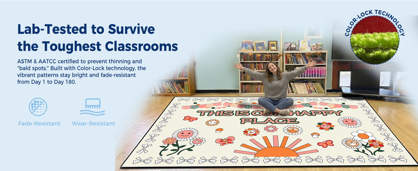 Our Happy Place Classroom Rug classroom rug scene image 6