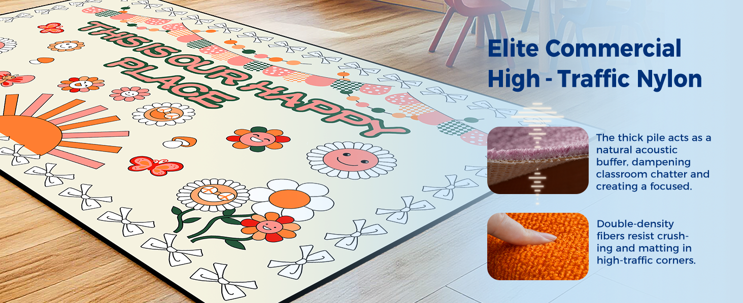Our Happy Place Classroom Rug classroom rug scene image 2