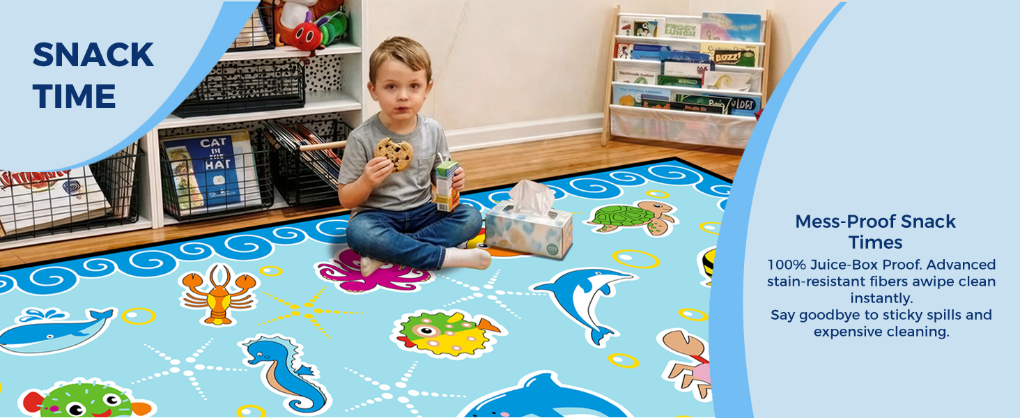 Ocean Animals Classroom Rug classroom rug scene image 9