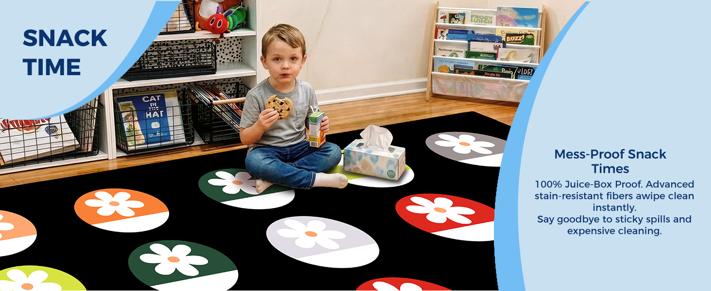 Circle Daisy Classroom Rug classroom rug scene image 9