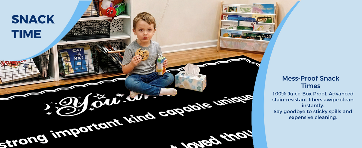 Positive Affirmation Classroom Rug classroom rug scene image 9