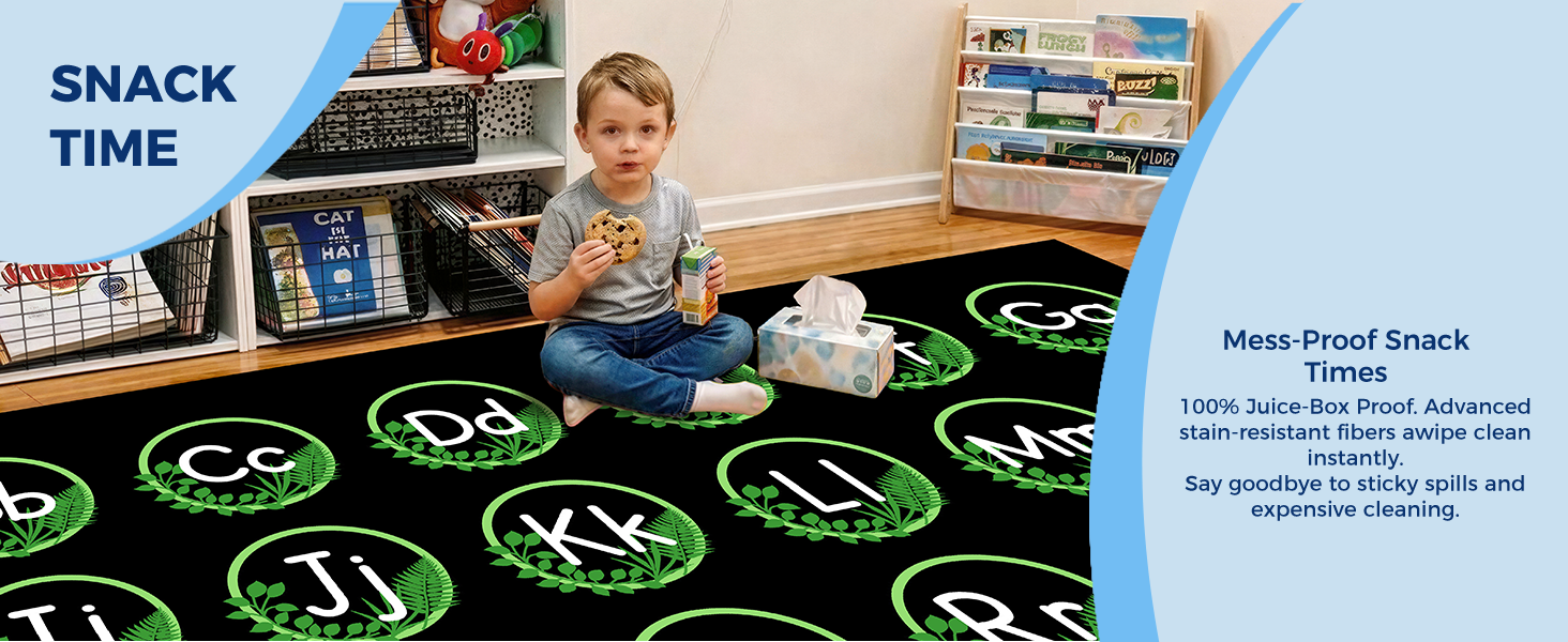 Leaf Alphabet Classroom Rug classroom rug scene image 9