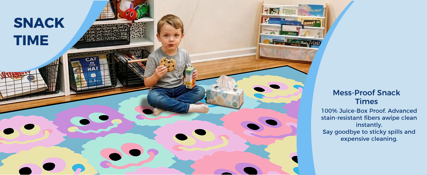 Pastel Plush Smileys Classroom Rug classroom rug scene image 9