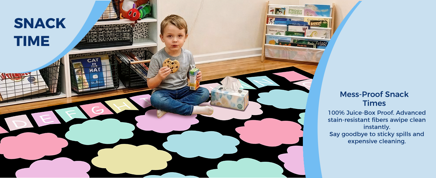 Pastel Cloud Classroom Rug classroom rug scene image 9