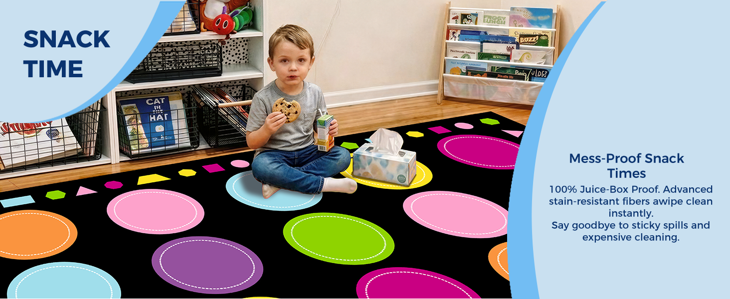 Pastel Macaron Classroom Rug classroom rug scene image 9
