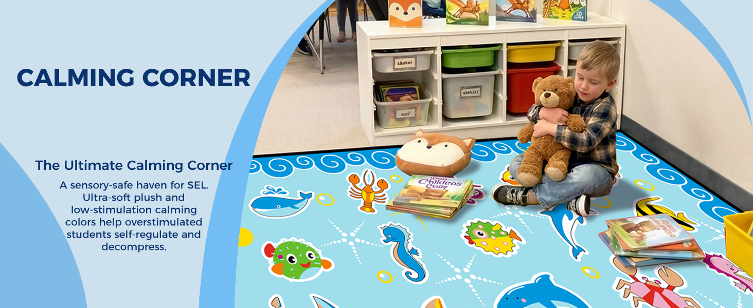 Ocean Animals Classroom Rug classroom rug scene image 10