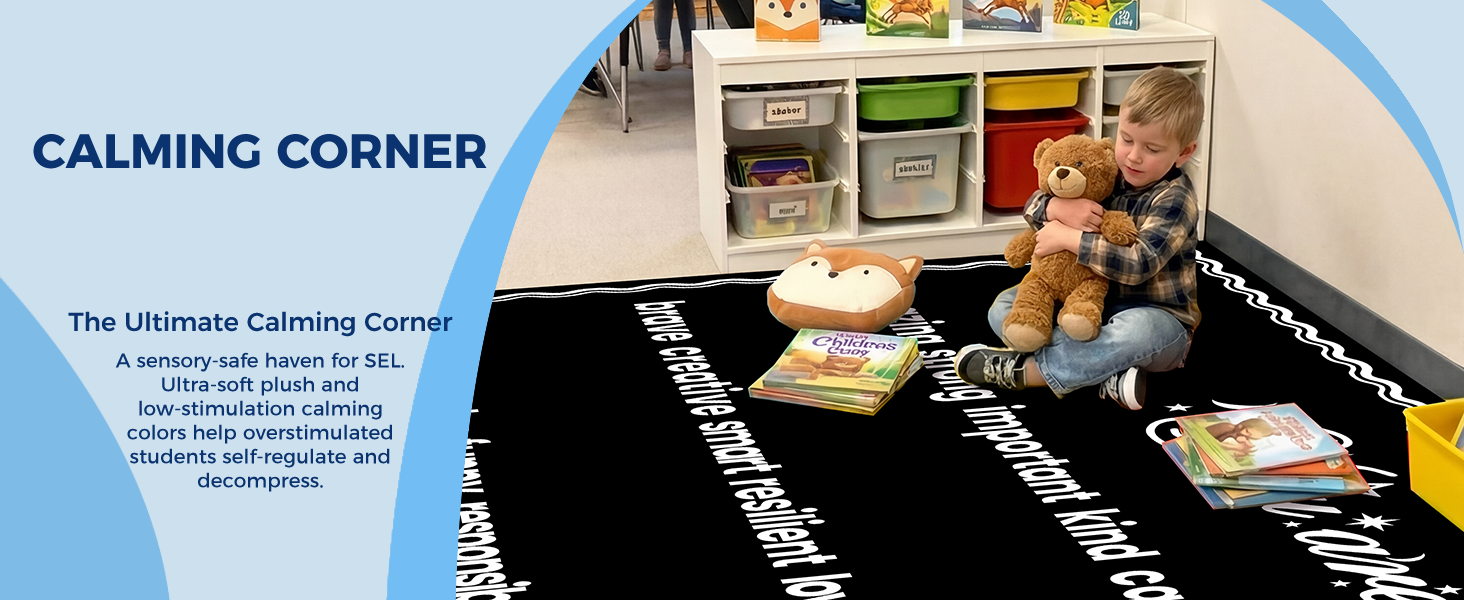 Positive Affirmation Classroom Rug classroom rug scene image 10