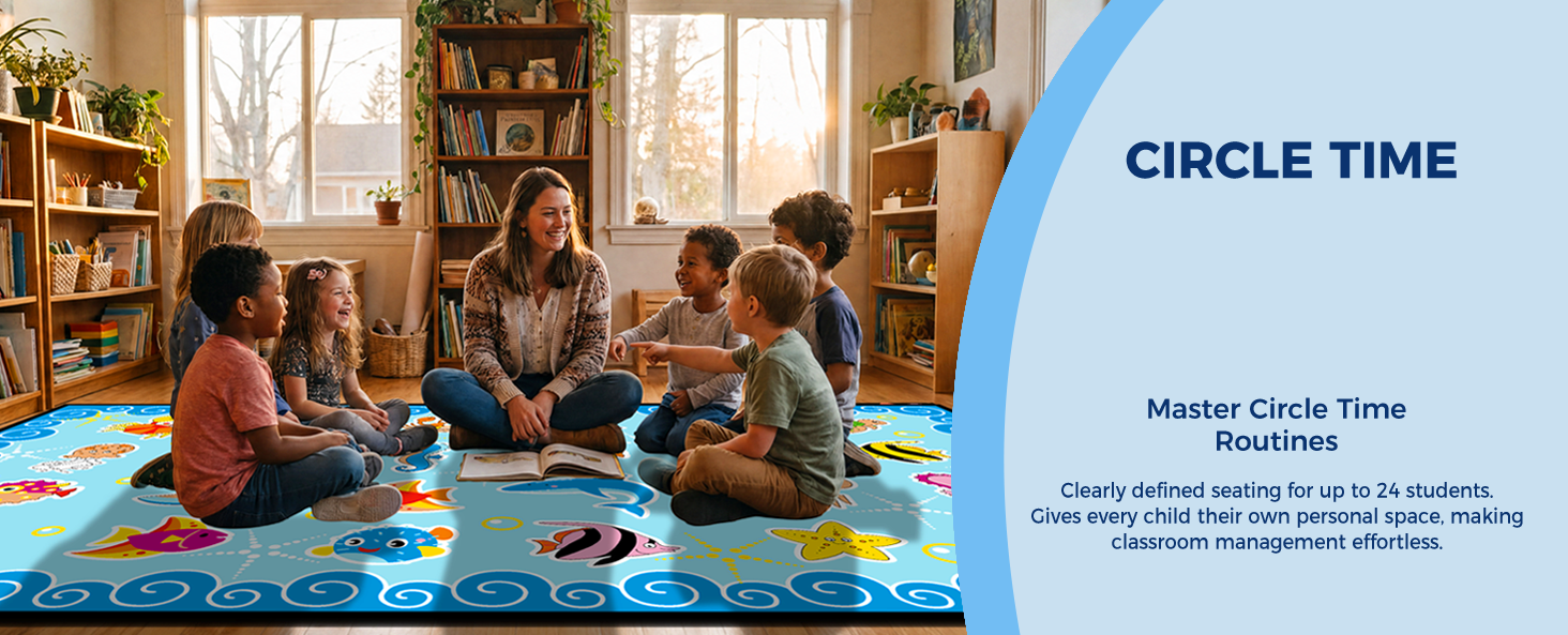 Ocean Animals Classroom Rug classroom rug scene image 8