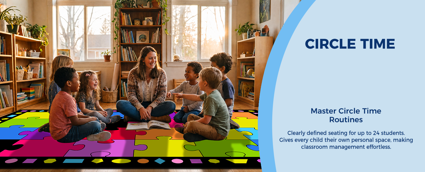 Puzzle Paradise Color Block Classroom Rug classroom rug scene image 8