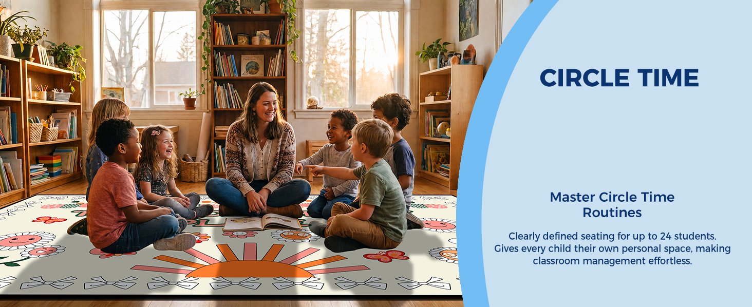 Our Happy Place Classroom Rug classroom rug scene image 8