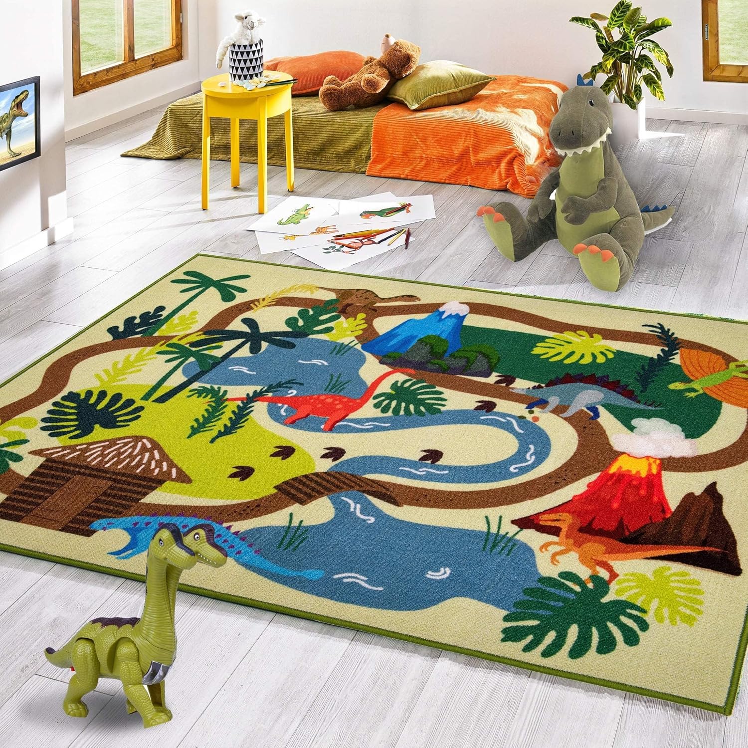 Prehistoric Dinosaur Kids Rug