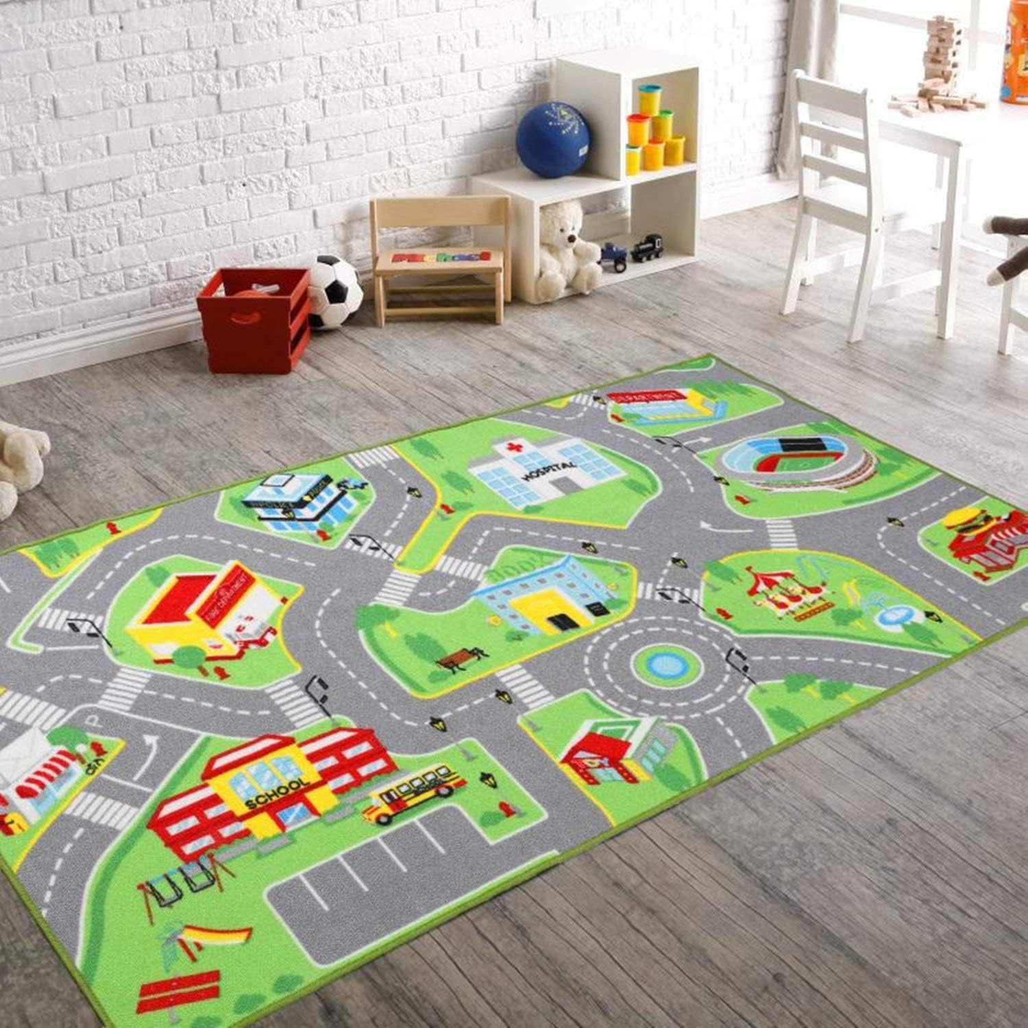 City Roadway Kids Rug