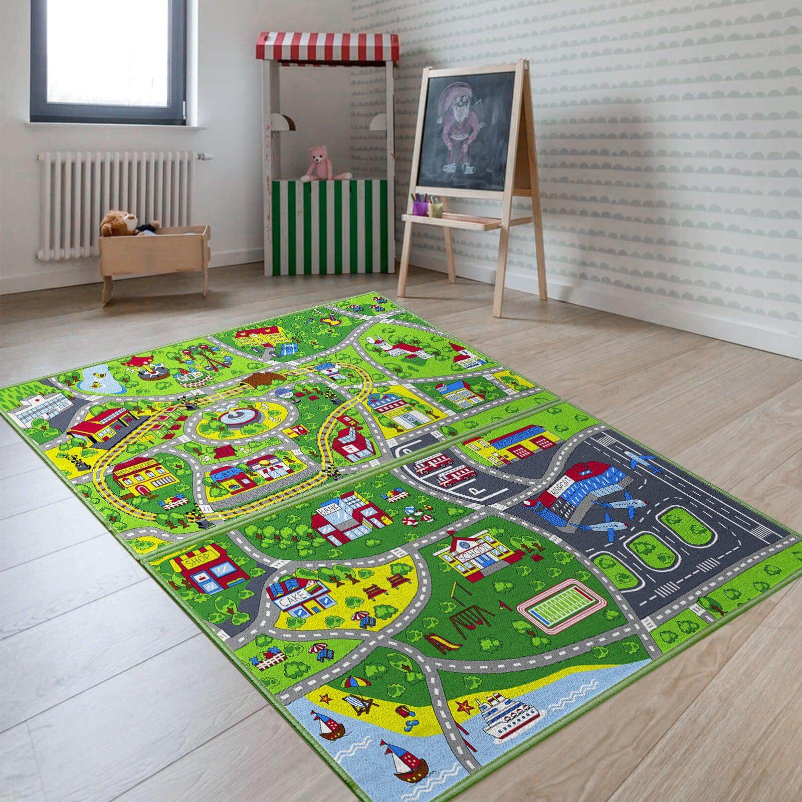 Kids Traffic Rug Safe Fun Play Area for Children Booooom Jackson