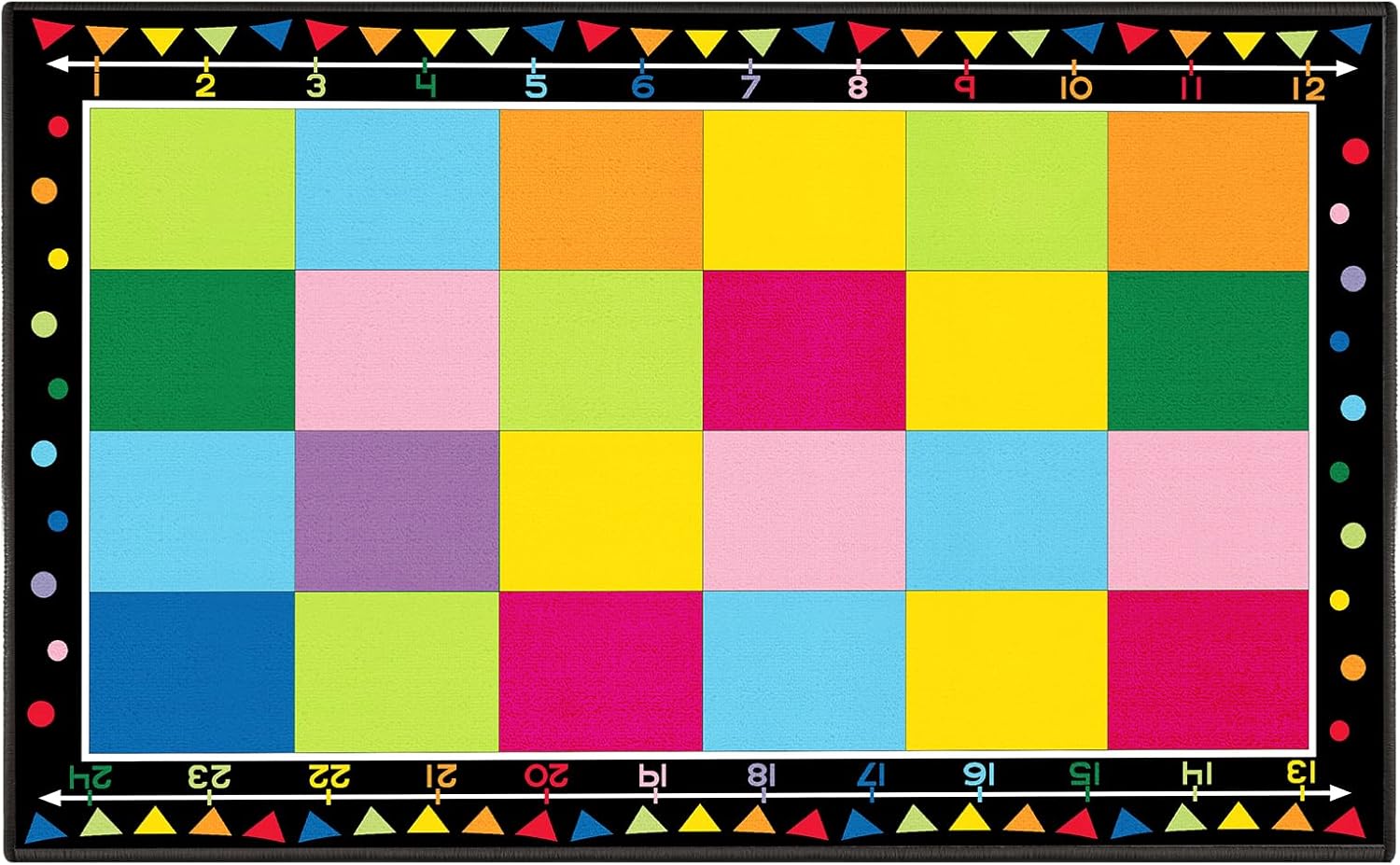 Multicolor Rectangular Classroom Rug-Boom Puzzle 02