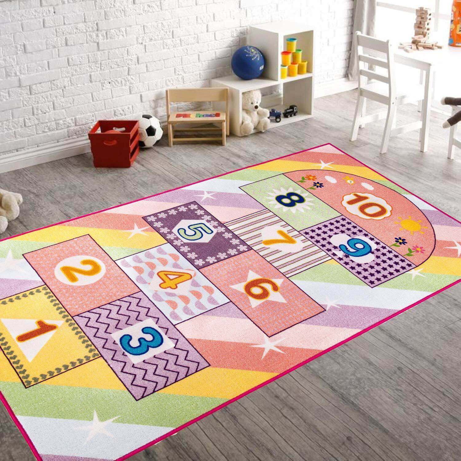 40''x70'' Kids Rainbow Rug for Kids Bedroom and playroom - BooooomJackson-Kids Rugs Carpet